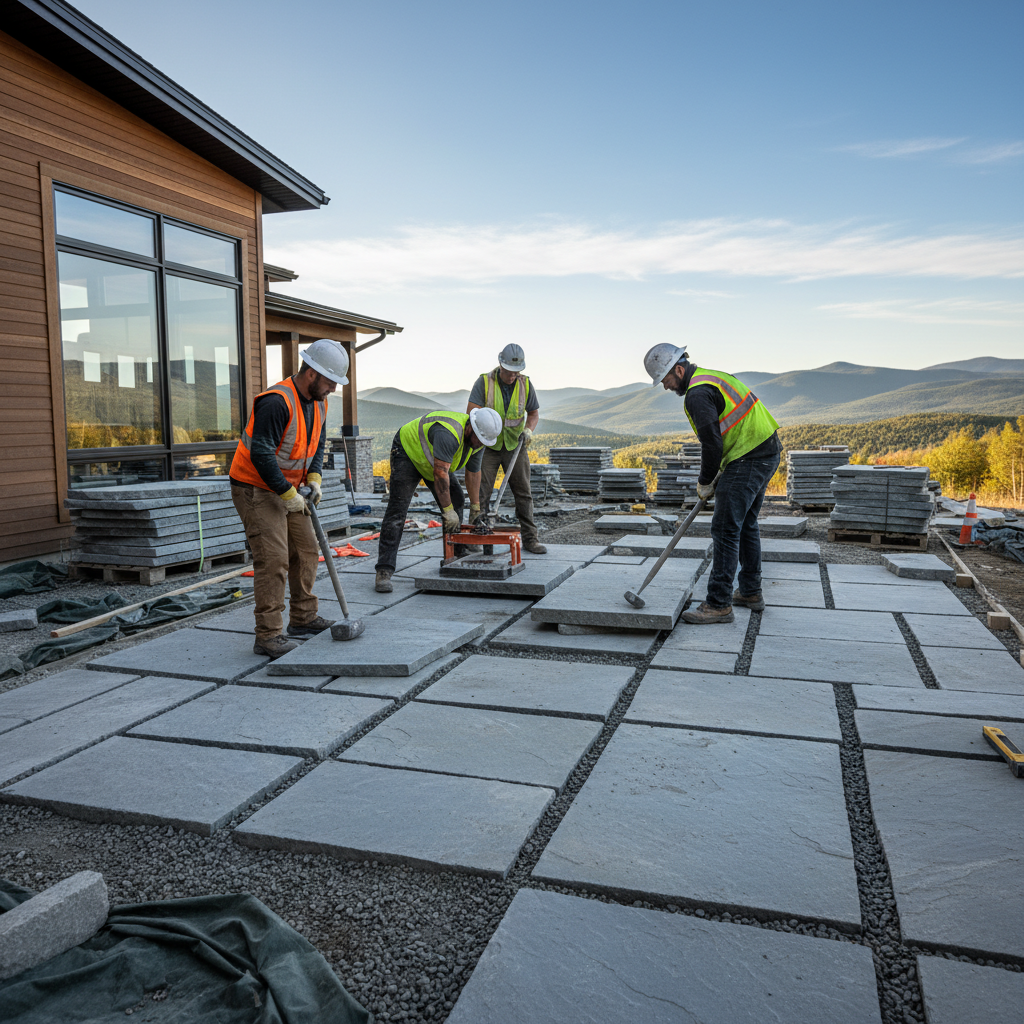 Retreat Landscape crew working on a Blue Mountains property